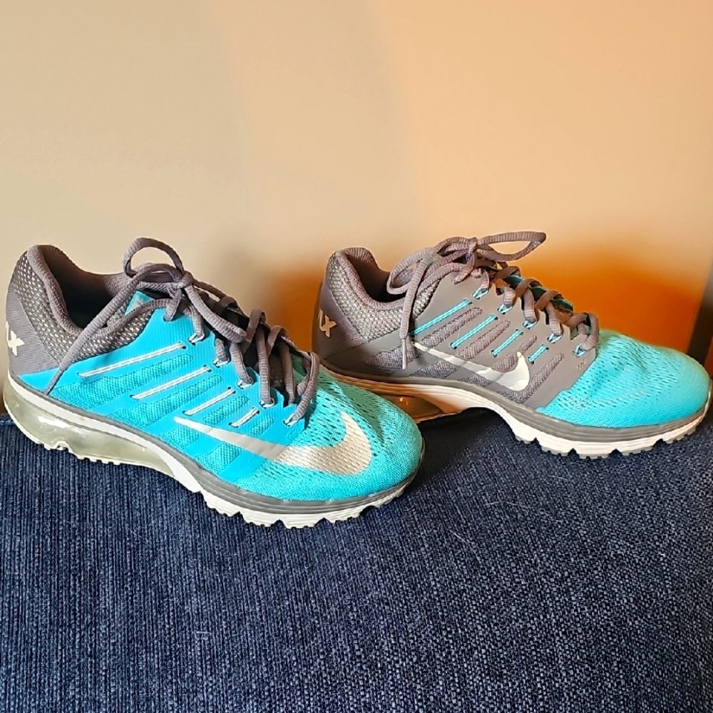 Nike Turquoise and Gray Running Shoes